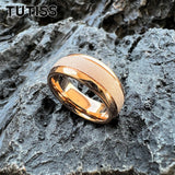 Sandblasted Gold Tone 6/8mm  Engagement Wedding Tungsten Ring for Men Women