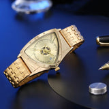 Luxury Classic Brand Multicolour Triangle Quartz Wristwatches -  Dial wth Roman Numerals Business Mens Wristwathes