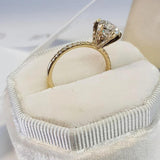 925 Sterling Silver 6.5mm Round Cut D Colour VVS1 Moissanite Solitaire Engagement Wedding Rings, Fine Jewellery