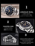 Popular Top Luxury Brand  40MM TMI VH31 Business Top Sapphire 316L Stainless Steel 100M Waterproof Men Quartz Watches - The Jewellery Supermarket