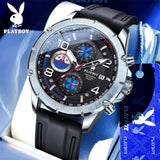 New Elegant Luxury Multifunction Best Selling Fashion Trend High Quality Silicone Strap Quartz Wrist Watches for Men
