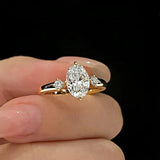 D Colour VVS Oval Cut GRA Certified 2CT Moissanite Diamond Ring Silver Promise Engagement Wedding Fine Jewellery