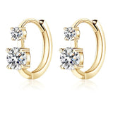 Stunning Luxury D Colour 1 Carat Moissanite Diamonds Earrings - Silver Hoop Earrings For Women Fine Jewellery