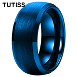 Domed Brushed Finish Large 10mm Classic Tungsten Carbide Men Women Wedding Rings