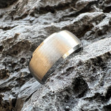 Domed Brushed Finish Large 10mm Classic Tungsten Carbide Men Women Wedding Rings