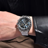 Luxury Chronograph AR Sapphire Mirror Ceramic Bezel New Moon Men's Quartz Watches