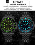 Top Brand New GMT Movement Quartz Watches, Stainless Steel BGW9 Luminous 20Bar Waterproof Diver Watch For Man