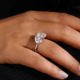 New Design 2-5 Carat Pear and Emerald Cut VVS1 D Colour Moissanite Diamonds Ring
