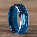Double Groove Dome Polishing with Chamfering New Men's and Women's Tungsten Ring