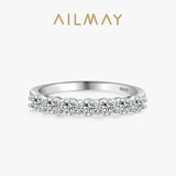 Dazzling AAAA Lab Created Diamonds Stackable Eternity Ring in Sterling Silver