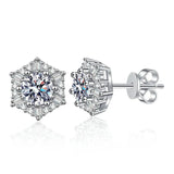 Excellent 0.5CT * 2 100% Real Moissanite Diamonds Stud Earrings for Women Sparkly GRA Sterling Silver Fine Jewellery - The Jewellery Supermarket