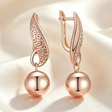 14 Karat Gold Filled Ball Drop Simple Glossy  High Quality Daily Fine Jewellery Earrings