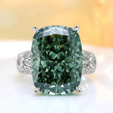 Excellent Luxury Silver Crushed Ice Cut 14CT AAAAA High Carbon Lab Created Sapphire Citrine Gemstone Big Rings - The Jewellery Supermarket