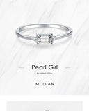 Minimalism Sparkling Emerald Cut AAAA Simulated Diamonds Rings For Women - Wedding Engagement Jewellery - The Jewellery Supermarket