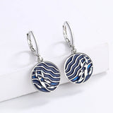 Fashion Irregular Round Geometric Handmade Enamel Earrings