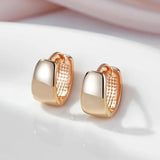 Outstanding Polished 14K Rolled Rose Gold Hoop Earrings For Women - Classic Versatile Daily Wear Fine Jewellery