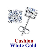 Dazzling 0.5-3ct Moissanite Diamond Sterling Silver Stud Earrings for Women Men