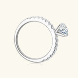 Superb 6mm 0.8Carat D Color VVS1 Moissanite Silver Engagement Solitaire Rings