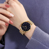 Luxury High Quality Elegant Fashionable Quartz Ladies Watch,  Japanese Movement Stainless Steel Gold Colour Watches