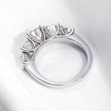 5 Stones 18KGP 3.6CT All Moissanite Sparkling Diamonds Rings for Women Engagement Wedding Sterling Silver Jewellery