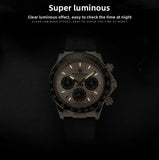 Famous Brand Sky Blue Dial Classics Sapphire Retro Chronograph Stainless Steel Waterproof Men Quartz Watches