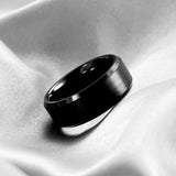 Brushed Silver Black Gold Colour 4/6/8/mm Tungsten Carbide Engagement Rings