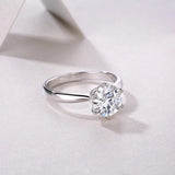 Six Claws Solitaire 0.5/1/2/3/5ct D Colour Moissanite Diamonds Engagement Rings S925 Sterling Silver Fine Jewellery