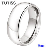 Shiny White Gold Color 2/3/4/5/6/7/8/10mm Tungsten Carbide Rings for Men Women