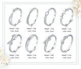 Selection of Stackable Shiny AAAA Lab Created Diamonds Fashion 925 Silver Rings