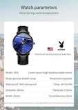 Quality Leather Strap Male Quartz Watch Casual Simple Fashion Male Wristwatch Waterproof with Stopwatch Alarm