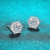 Excellent 0.5CT * 2 100% Real Moissanite Diamonds Stud Earrings for Women Sparkly GRA Sterling Silver Fine Jewellery - The Jewellery Supermarket