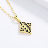 New Creative Diamond-shaped High-quality Handcrafted Enamel Necklace