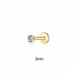 Round Cut 0.03-1.2CT Moissanite Diamonds Sterling Silver Unisex Stud Earrings