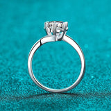 0.5ct 1ct 2ct Snowflake Moissanite Diamonds Sterling Silver Wedding Solitaire Rings with GRA Certificate Jewellery