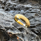 Sandblasted Gold Tone 6/8mm  Engagement Wedding Tungsten Ring for Men Women