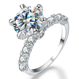 Luxury VVS1 D Colour 3 Carat Moissanite Diamond Large Gemstones Ring Fine Jewellery