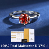 Fabulous 100% Real Moissanite Ring D VVS1 Adjustable Size S925 Sliver GRA Certificate Wedding Rings for Women