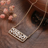 Marvelous Square 14K Filled Rose Gold AAA Zircon Diamonds Necklace - Fashion High Quality Daily Fine Jewellery