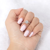 1 Carat VVS1 D Colour Solitaire Moissanite Diamond Engagement Silver 18KWG Ring