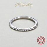 Top Quality Classic Sterling Silver Simple Stackable AAAA Lab Created Diamonds Ring
