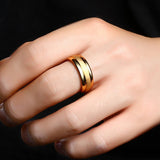 New Arrival Frosted Band Golden Colour Men's 8mm Tungsten Carbide  Wedding Rings Charm Jewellery for Men - The Jewellery Supermarket