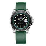 Popular Stainless Steel Calendar Display Luminous 200m Diver Silicone Quartz Watch