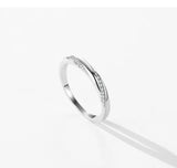 Delicate Twisted AAAA Lab Created Diamonds 925 Sterling Silver Stackable Ring