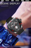 Top Brand Luxury Man Watches - Fashion Casual Silicone Triangle Dial Waterproof Military Luminous Mens Wristwatches - The Jewellery Supermarket