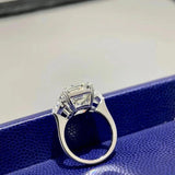 Amazing 12CT Emerald Cut High Quality AAAAA High Carbon Diamond Gemstone Wedding Engagement Ring Fine Jewellery - The Jewellery Supermarket