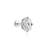 Pear, Princess, Marquise, Cushion Asscher Cut Silver Moissanite Diamonds Stud Earrings