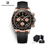 Famous Brand Sky Blue Dial Classics Sapphire Retro Chronograph Stainless Steel Waterproof Men Quartz Watches
