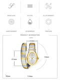 Luxury Snake Shaped Brass Strap Personality Waterproof Quartz Ladies Watches