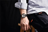 New Luxury Brand Men's Quartz Watches - Sapphire Retro Chronograph Stainless Steel Waterproof Watches for Men
