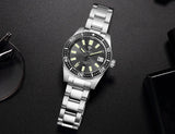 New 38mm Diver Mens Watch Japan NH35A Automatic Mechanical Sapphire Glass Date Luminous 200M Waterproof Wristwatch